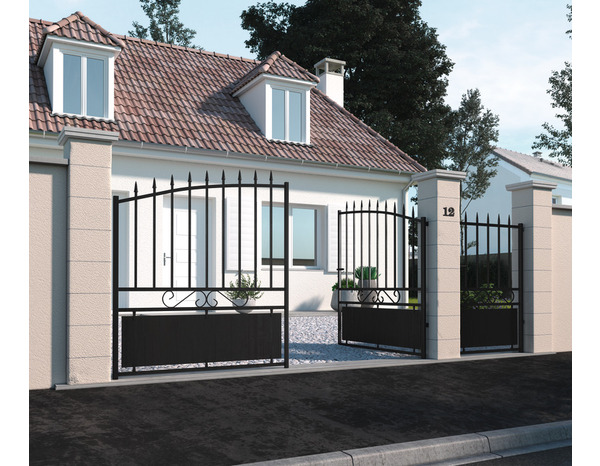 Portillon fer noir "Cardiff" L. 1 x H. 1,40 m - Brico Dépôt