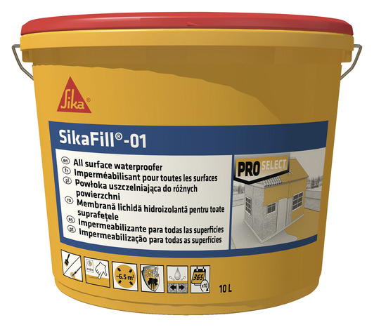 Imperméabilisant toutes surfaces "Sikafill 01" blanc 10 L - Sika - Brico Dépôt