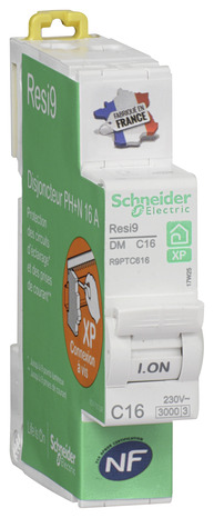 Disjoncteur "Rési9" 16A peignable phase neutre - Schneider Electric - Brico Dépôt