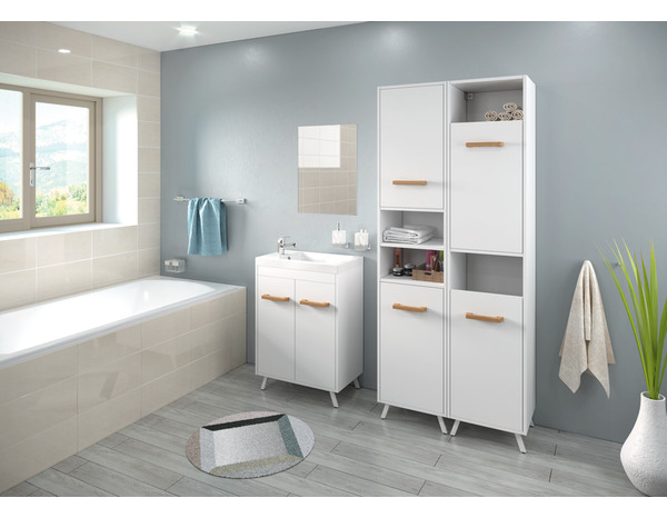 Meuble sous-vasque à poser blanc L.60 CM "LADOGA" - Cooke and Lewis - Brico Dépôt