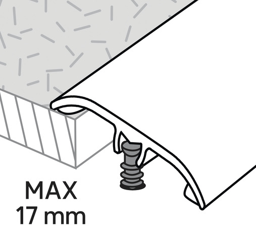 Barre de seuil en aluminium décor imitation pin lavé blanc - L. 93 x l. 3,7 cm x Ép. 1,2 mm - GoodHome - Brico Dépôt