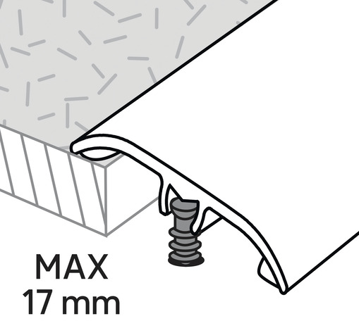 Barre de seuil en aluminium décor imitation chêne blanc - L. 93 x l. 3,7 cm x Ép. 1,2 mm - GoodHome - Brico Dépôt