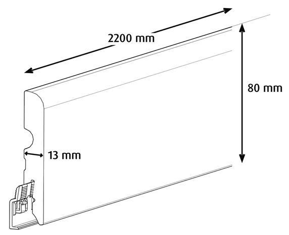 Plinthe décor imitation pin lavé blanc - GoodHome - Brico Dépôt