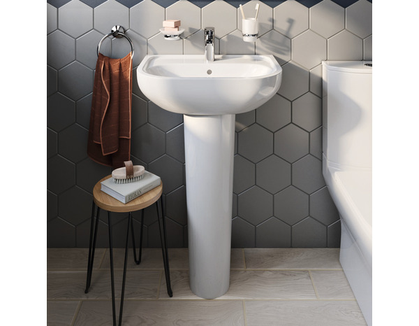 Lavabo "Cavally" L. 56 x H. 15 x P. 40 cm - GoodHome - Brico Dépôt