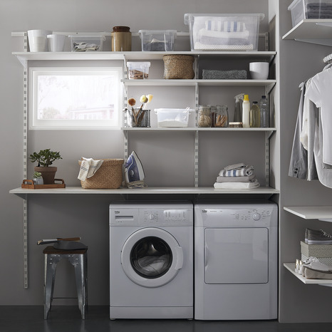 Crémaillère double 100 cm blanc "Twinny" - Form - Brico Dépôt