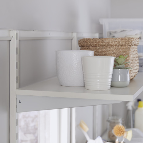 Lot de 10 consoles simple "Lony" - Blanc - 40 cm - Form - Brico Dépôt