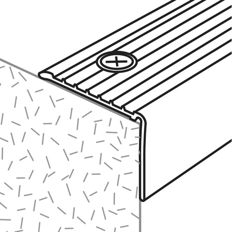 Nez de marche aluminium mat L. 1800 x l. 35 x Ép. 25 mm - GoodHome - Brico Dépôt