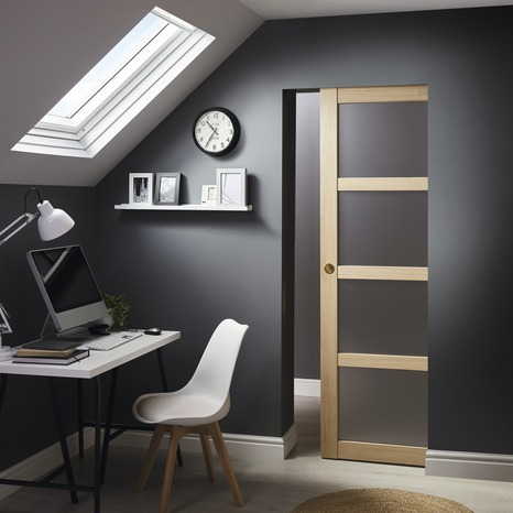 Système coulissant à galandage prémonté - l. 73 cm - Brico Dépôt