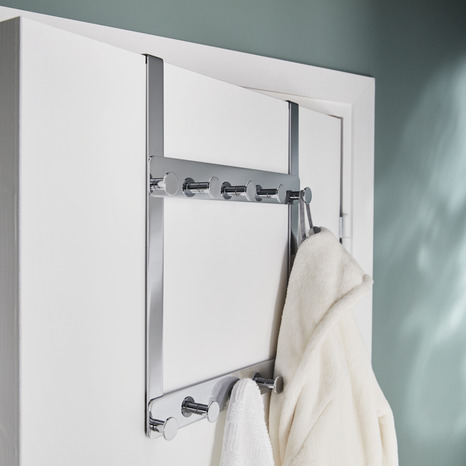 Barre à fixer 2 niveaux - Chrome "Koros" - GoodHome - Brico Dépôt