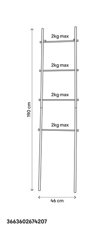 Porte serviette échelle "Koros" - GoodHome - Brico Dépôt