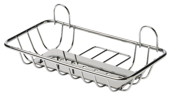 Panier métallique en acier chromé. Trous d'évacuation pour l'eau. "Koros" - GoodHome - Brico Dépôt