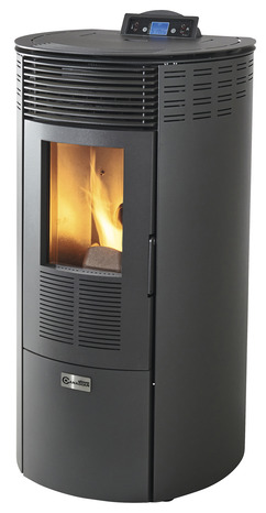 Poêle à granulés télécommandé "Elipse 12C" - 8,7 kW gris - L. 52,5cm x H. 95,6 cm - Brico Dépôt