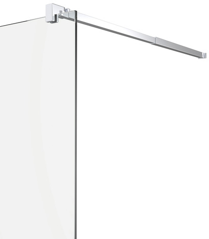 Paroi de douche à l'italienne Walk-In "Beloya" l.100 cm en verre transparent - GoodHome - Brico Dépôt