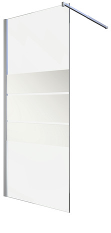 Paroi de douche à l'italienne Walk_In "Beloya" l.100 cm en verre effet miroir - GoodHome - Brico Dépôt