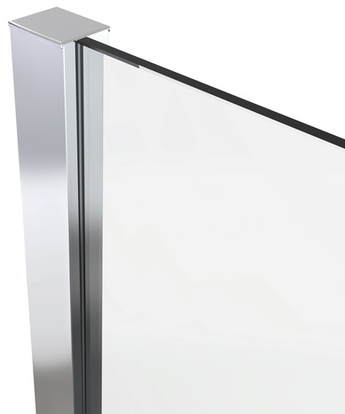 Paroi de douche à l'italienne Walk_In "Beloya" l.100 cm en verre effet miroir - GoodHome - Brico Dépôt