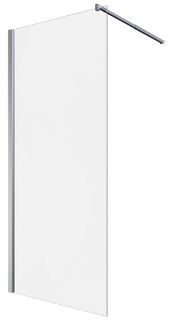 Paroi de douche à l'italienne Walk-In "Beloya" l.100 cm en verre transparent - GoodHome - Brico Dépôt