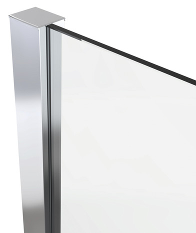 Paroi de douche à l'italienne Walk-In "Beloya" l.100 cm en verre transparent - GoodHome - Brico Dépôt