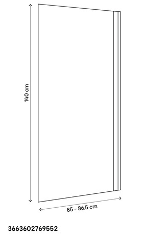 Pare-baignoire "Calera" 1 volet - GoodHome - Brico Dépôt