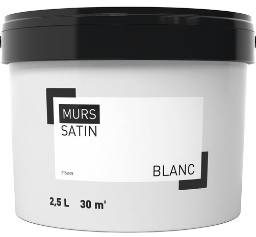 Peinture murale intérieure acrylique Satin Blanc 2.5 L - Brico Dépôt