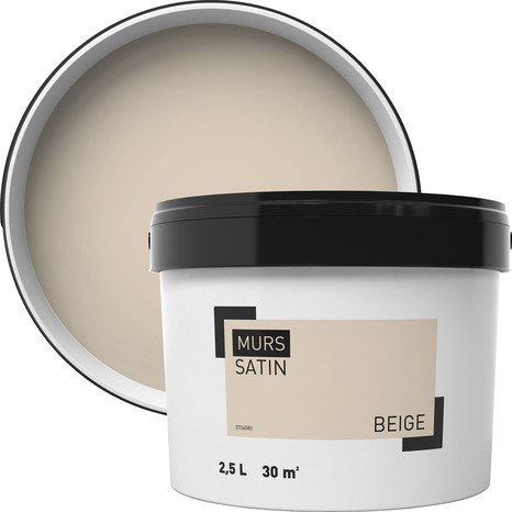 Peinture murale intérieure acrylique Satin Beige 2.5 L - Brico Dépôt