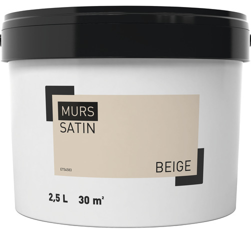 Peinture murale intérieure acrylique Satin Beige 2.5 L - Brico Dépôt