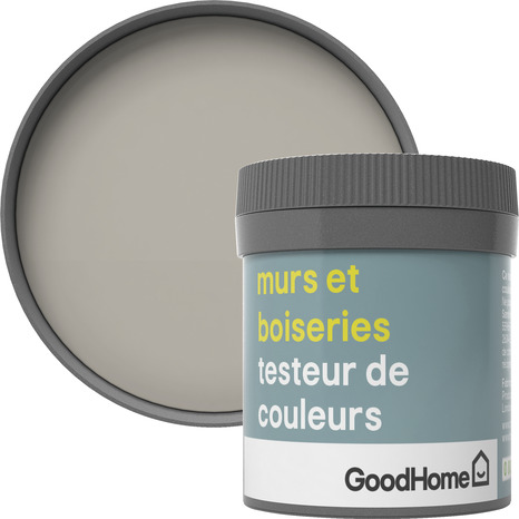 Testeur Peinture murs et boiseries intérieure acrylique Satin Gris Hamptons 50 ml - GoodHome - Brico Dépôt