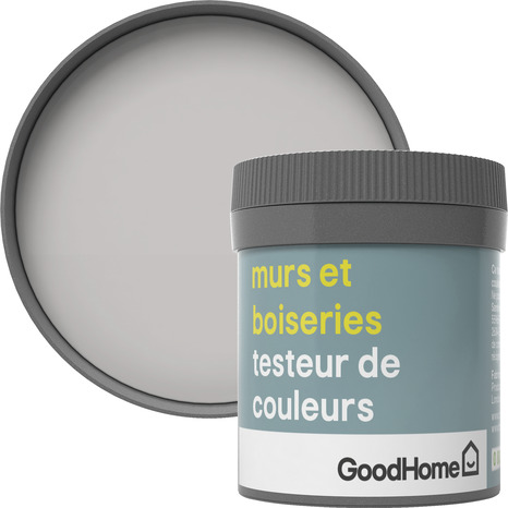 Testeur Peinture murs et boiseries intérieure acrylique Satin Gris Philadelphia 50 ml - GoodHome - Brico Dépôt