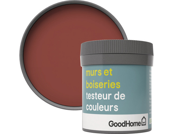 Testeur Peinture murs et boiseries intérieure acrylique Satin Rouge Fulham 50 ml - GoodHome - Brico Dépôt