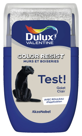 Testeur Peinture murs et boiseries intérieure acrylique Mat galet clair 30 ml - Dulux Valentine - Brico Dépôt