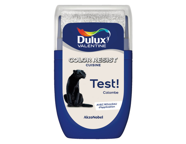 Testeur peinture cuisine Color resist acrylique mat beige colombe 30 ml - Dulux Valentine - Brico Dépôt