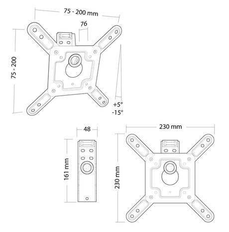 Support mural TV inclinable 51 - 101 cm - Brico Dépôt