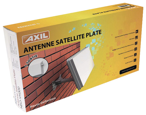 Antenne satellite compacte plate avec double polarité (H&V) - Brico Dépôt