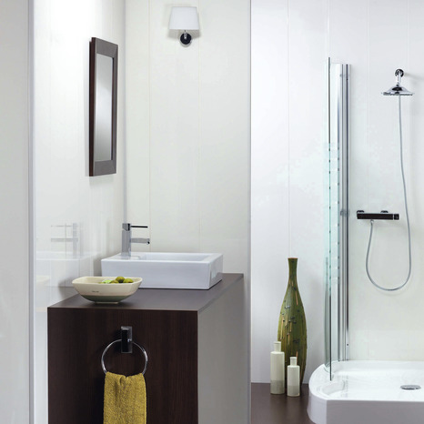 Lambris PVC blanc brillant l. 25 cm x L. 4 m - Dumaplast - Brico Dépôt