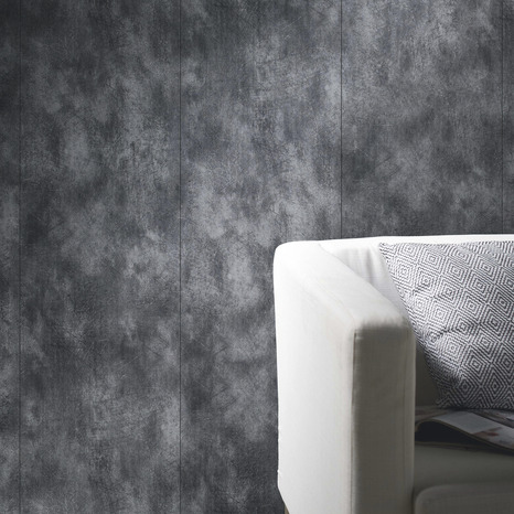 Lambris PVC imitation béton foncé l. 37,5 cm x L. 2,60 m - Dumaplast - Brico Dépôt