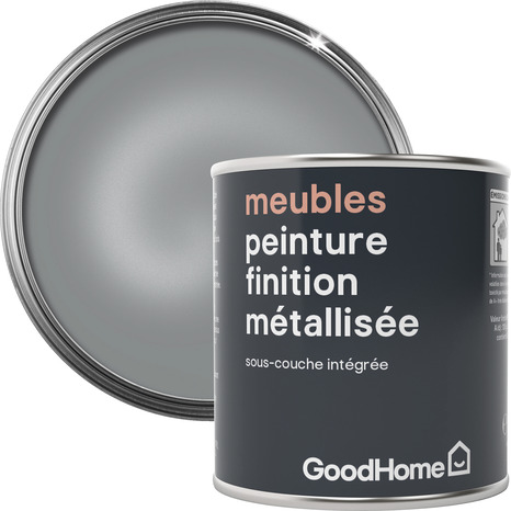 Peinture de rénovation meubles acrylique métallisé argent Bel Air 125 ml - GoodHome - Brico Dépôt