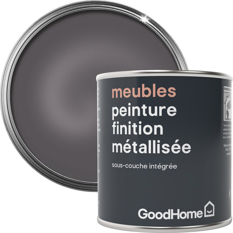 Peinture de rénovation meubles acrylique métallisé argent Pasadena 125 ml - GoodHome - Brico Dépôt