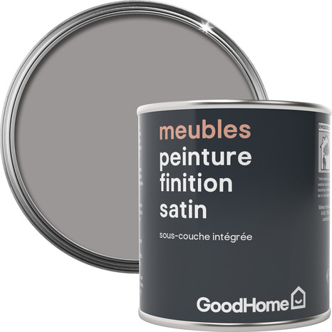 Peinture de rénovation meubles acrylique satin gris Long Island 125 ml - GoodHome - Brico Dépôt
