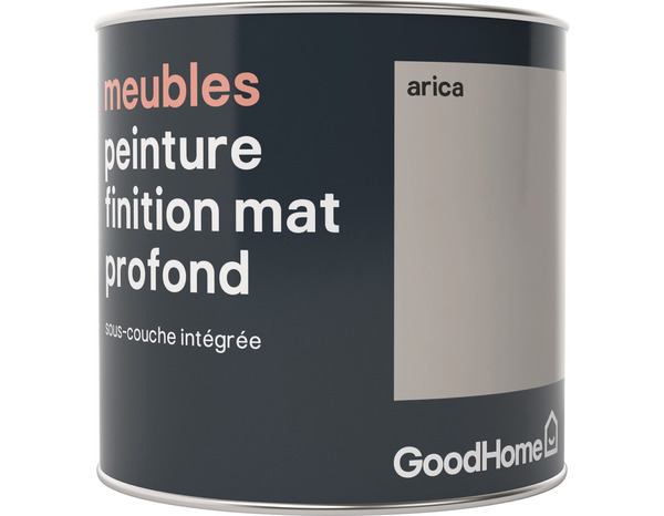 Peinture de rénovation meubles acrylique mat profond beige Arica 0,5 L - GoodHome - Brico Dépôt