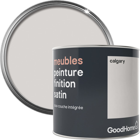 Peinture de rénovation meubles acrylique satin blanc Calgary 0,5 L - GoodHome - Brico Dépôt