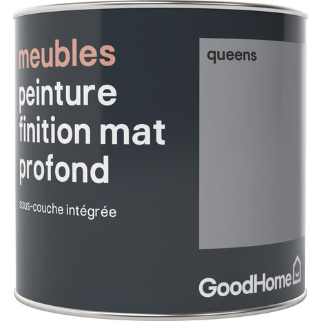Peinture de rénovation meubles acrylique mat profond gris Queens 0,5 L - GoodHome - Brico Dépôt