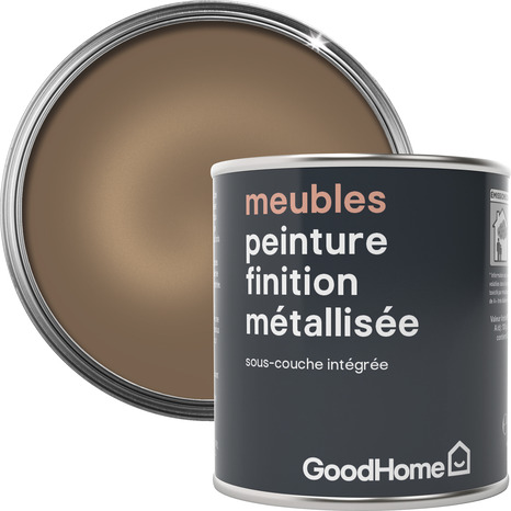 Peinture de rénovation meubles acrylique métallisé cuivre Santa Monica 125 ml - GoodHome - Brico Dépôt