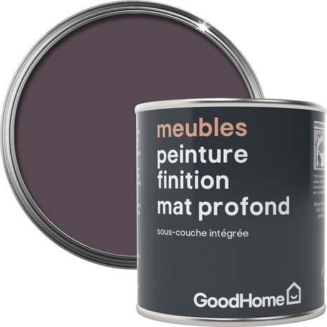 Peinture de rénovation meubles acrylique mat profond violet Mayfair 125 ml - GoodHome - Brico Dépôt