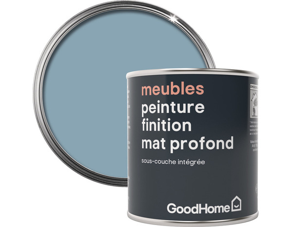 Peinture de rénovation meubles acrylique mat profond bleu Monaco 125 ml - GoodHome - Brico Dépôt