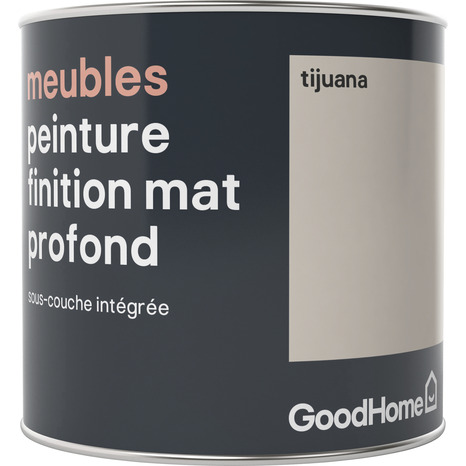 Peinture de rénovation meubles acrylique mat profond beige Tijuana 0,5 L - GoodHome - Brico Dépôt