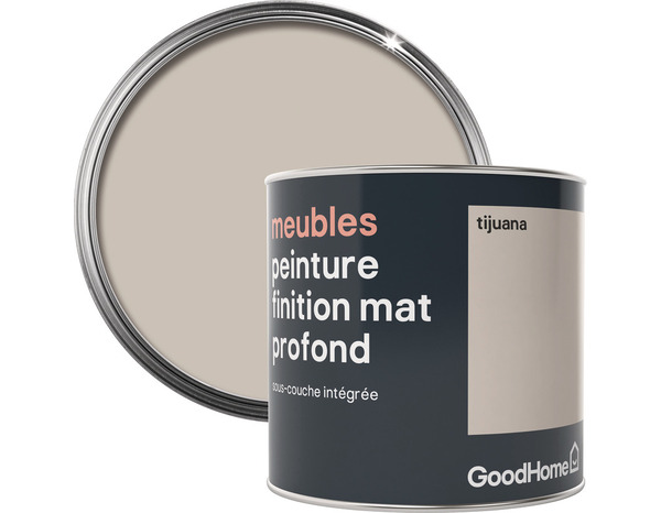 Peinture de rénovation meubles acrylique mat profond beige Tijuana 0,5 L - GoodHome - Brico Dépôt