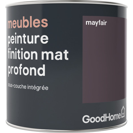 Peinture de rénovation meubles acrylique mat profond violet Mayfair 0,5 L - GoodHome - Brico Dépôt
