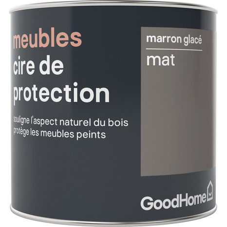 Cire pour meubles marron foncé mat 0,5 L - GoodHome - Brico Dépôt
