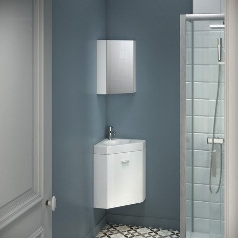 Armoire miroir d'angle l.30 x H.50 x p.30 cm - Brico Dépôt