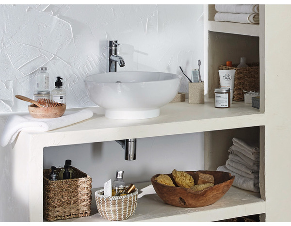 Vasque à poser "Nura" H. 16,5 cm Ø 40,5 cm - GoodHome - Brico Dépôt