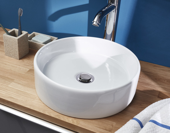 Vasque à poser "Scalea" H. 11 cm Ø 35 cm - GoodHome - Brico Dépôt